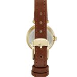 Anne Klein Women’s 109442CHHY Gold-Tone Champagne Dial and Brown Leather Strap Watch