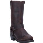 Dingo Boots Mens Dean Square Toe Boots Mid Calf – Brown – Size 12 EW