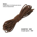 1/8″ Bungee Shock Cords,32 Feet Elastic Nylon Cords Kayak Stretch String Rope for Bikes,Tie Downs,Boating,Camping,Cars,Fitness and Outdoor Enthusiasts (1/8 inch x 32 Ft, Brown)
