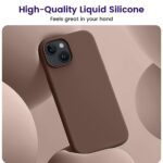 OTOFLY Compatible with iPhone 15 Case, Silicone Shockproof Slim Thin Phone Case for iPhone 15 (6.1 inch), (Chocolate)