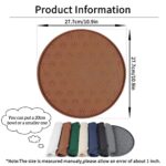 Ptlom 2Pcs Pet Food Mat for Dog and Cat, High-Lips Waterproof Dog Placemat Prevent Food and Water Overflow, Puppy Dish Silicone Feeding Mats Suitable for Small Medium and Big Pets, Brown
