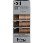 L’Oreal Paris Feria Multi-Faceted Shimmering Permanent Hair Color, B61 Downtown Brown (Hi-Lift Cool Brown), Pack of 1, Hair Dye