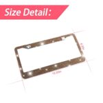 YALOK Bling Car License Plate Frame, Sparkly Rhinestone Stainless Steel License Plate Cover/Holder, Universal for Most Cars, SUVs, Vehicles with Screw Set, Auto Accessories for Women (Coffee)