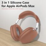 Silicone Case Cover for AirPods Max Headphones, Anti-Scratch Ear Pad Case Cover/Ear Cups Cover/Headband Cover for AirPods Max, Accessories Soft Silicone Skin Protector for Apple AirPods Max (Dune)