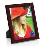 RPJC 8×10 inch Picture Frame Made of Solid Wood High Definition Glass for Table Top Display and Wall Mounting Photo Frame Dark Brown