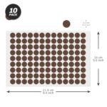 Brown Dot Stickers Round 0.5 Inch Sticker Circle Colored Labels Color Coding Labels for Office Classroom Toddlers Activity 1170 Pieces