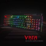 Redragon K580 VATA RGB LED Backlit Mechanical Gaming Keyboard with Macro Keys & Dedicated Media Controls, Hot-Swappable Socket, Onboard Macro Recording (Brown Switches)