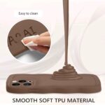 GUAGUA for iPhone 13 Pro Case 6.1”, Wavy Phone Case for iPhone 13 Pro, Cute Curly Wave Shape Design Soft Hybrid TPU Bumper Drop Shockproof Protective Anti Slip Phone Case for Women Girls Gift, Brown