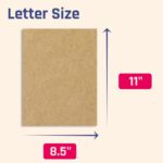25 Sheets, Brown Kraft Cardstock, 200 gsm (75 lb. Cover), 8.5 x 11 inches