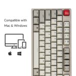 Keychron C2 Full Size Wired Mechanical Keyboard Compatible with Mac, Keychron Brown Switch, 104 Keys ABS Retro Color Keycaps Gaming Keyboard for Windows, USB-C Type-C Braid Cable