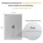 MoKo Case Fit 2018/2017 iPad 9.7 5th/6th Generation, Slim Lightweight Smart Shell Stand Cover with Translucent Frosted Back Protector Fit iPad 9.7 2018/2017, Auto Wake/Sleep, Brown