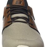 Skechers Men’s Walking Sneaker, Brown Tan Knitted Mesh W Synthetic, 11