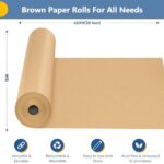 Brown Wrapping Paper, Kraft Paper, Craft Paper Roll 15″ x 450″, Packing Paper for Moving Supplies, Chart Poster Bulletin Board Paper Roll, Gift Wrap Arts & Crafts, Bouquet Flower Table Runner Wall Art