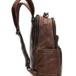 FRYE Men’s Logan Antique Pull Up Backpack, Dark Brown, One Size