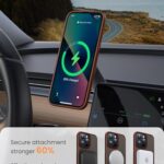 Mgnaooi Magnetic Case for iPhone 15 Pro Max Case [MIL-Grade Drop Tested & Compatible with MagSafe] Translucent Matte Back, Anti-Scratch Shockproof Phone Case for 15 ProMax 6.7 Inch, Brown