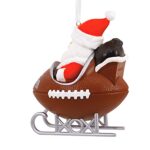 Hallmark NFL Cleveland Browns Santa Football Sled Christmas Ornament, Multi Color (0001OSL2151)