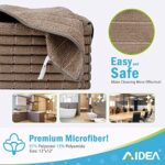 AIDEA Microfiber Cleaning Cloth-8PK, 12”x12”, Soft, Absorbent, Multi-Purpose Microfiber Cleaning Rags for House Kitchen Bathroom-Brown