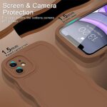 LUMARKE for iPhone 11 Case Silicone with Upgraded Camera Protection-Fashionable Design for Men Women Girls-Prevent Slipping Soft Cover-Slim Fit Protective Phone Case 6.1”-Brown