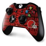 Skinit Decal Gaming Skin Compatible with Xbox One Controller – Officially Licensed NFL Cleveland Browns – Blast Design