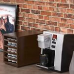 WELL WENG Coffee Pod Holder Compatible with 72 K-Cup Pods,4-Tier Pod Drawers (Brown)