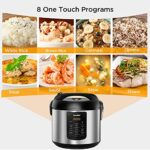 COMFEE’ Rice Cooker 10 cup Uncooked/20 cup Cooked , Rice Maker, Steamer, Saute, Steamer and Warmer, 5.2 QT Large Capacity, Brown Rice, Quinoa and Oatmeal, 8 One-Touch Programs