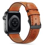 Tasikar Bands Compatible with Apple Watch Band 41mm 40mm 38mm Men Genuine Leather Replacement Band Compatible with Apple Watch SE 2 SE Series 9 8 7 6 5 4 3 2 1 – Classic Brown