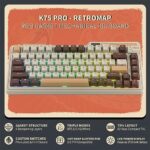 KZZI K75 PRO RGB 75% Wireless Gasket Mechanical Keyboard, Triple Mode BT 5.0/2.4G/USB-C 82 Keys Hot Swappable Gaming Keyboard w/Knob & Power Display, Custom Tactile Switches, Mousse Brown