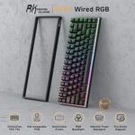 RK ROYAL KLUDGE RK84 Wired RGB 75% Hot Swappable Mechanical Keyboard, 84 Keys Tenkeyless TKL Gaming Keyboard w/Programmable Software and High-Capacity Battery, RK Brown Switch
