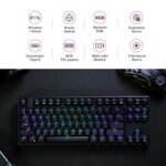 RK ROYAL KLUDGE RK87 Sink87G RGB Wireless TKL Mechanical Gaming Keyboard, 87 Keys No Numpad Tenkeyless Compact 2.4G Wireless Keyboard with Tactile Brown Switches, Exceptional Macro Settings