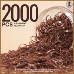 Teenitor Elastic Hair Bands, Elastics for Hair, Hair Elastics, Rubber Bands for Hair, Small Hair Ties, 2000pcs, Light Brown