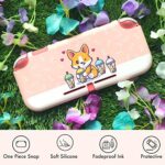 BelugaDesign Corgi Boba Case | Cute Kawaii Dog Bubble Tea Pastel Pet Cover | Snap Shell Compatible with Nintendo Switch (Switch Lite, Pink)