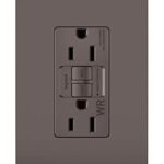Legrand Radiant 15A, Self-Test GFCI Outlet Outdoor, Weather-Resistant, Tamper- Resistant, Brown