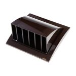 Vent Systems Brown 6″ inch Exhaust Vent Cover – Dryer Vent Hood – Louvered Dryer Cover – Vent Hood Cap – One-Directional Plastic Air Supply Grille – Non Return Valve – Outlet Cowl Air Vent Grille