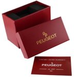 Peugeot Women’s Classic 14Kt Gold Plated Watch, Rectangular Tank Shape Case with Leather Band and Easy to Read Dial