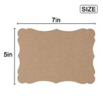 50 Pack Blank Kraft Paper Cards Cardstock Thick Brown Greeting Cards for DIY Gift Card Menus, Baby Shower and Wedding Invitations (5x7IN, Kraft Color)