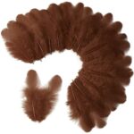 Soarer 300pcs Brown Feathers for Crafts – 3-5inch Craft Feathers Bulk for Wedding Home Party, Dream Catcher Supplies and DIY Crafts(Brown)