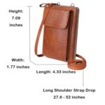 YJTSWDXY Small Crossbody Bag Cell Phone Purse Wallet with Credit Card Slots for Women?Brown?