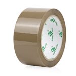 BOMEI PACK Brown Packing Tape with Dispenser, 2.4 Mil 1.88 Inch x 60 Yards, 6 Refills Rolls Packaging Tape for Moving, Shipping and Storage