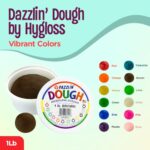 Hygloss Products Play Dough, Safe & Non-Toxic Modelling Dough for Arts & Crafts, Learn & Play, Unscented, 1lb. Brown