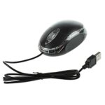 CableVantage Wired Optical Mouse – 3 Button PC Mouse with Scroll Wheel and Internal LED Light – for Laptop/Netbook/Desktop Computers – Supported by: Windows (7/10) and Apple MAC OS(Black)