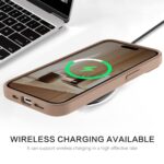 BENTOBEN Compatible with iPhone 15 Phone Case 2023, Slim Fit Cute Heart Design Silicone Soft Gel Rubber Bumper Shockproof Protective Microfiber Lining Drop Protection Girls Women Boys Cover, Brown