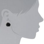 Betsey Johnson Glitter Flower Stud Earrings