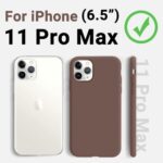 AOTESIER Compatible with iPhone 11 Pro Max Cases,Premium Silicone [Military Drop Protection] & [Anti-Scratch Soft Microfiber Lining] Slim Shockproof Phone Case, 6.5 inch, Chocolate