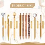 9 Pcs Ballpoint Pens Set Metal Crystal Diamond Pen Glitter Pen for Journaling Black Ink Pretty Cute Pens Fancy Pens Gifts for Women Girls Christmas Birthday School Office Desk (Brown)