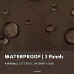 DIVA EN CAMINO DEC Outdoor Patio Curtain Waterproof Darkening Thermal Insulated Indoor Curtains for Bedroom, Porch, Living Room, Pergola, Cabana, W52 x L95, Chocolate Brown, Set of 2 Panels