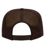 OTTO Polyester Foam Front 5 Panel High Crown Mesh Back Trucker Hat – Brown