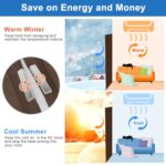 DCUINS Magnetic Thermal Insulated Door Curtain Fits Door Size 36″ x 82″, Upgraded Oxford Cloth Thicken Cotton Fiber Fill, Winter Screen Cover Insulation for Front Back Attic Door, Brown