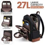 LOVEVOOK Laptop Backpack 15.6 Inch, Water Resistant Travel Backpack for Women Men,College Work Business Back Pack, Black