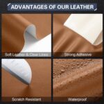 Leather Repair Kit for Furniture 4″x 63″ Leather Tape Repair Patch Self Adhesive Sofa Vinyl Repair Patch Kit for Car Seat,Couch,Boat Seat,Chair – Light Brown