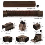 3″ W 16.1Ft L Brown Line Set Cover Kit for Mini Split Air Conditioners Decorative PVC Slim Line Cover for Central AC & Heat Pumps Systems Tubing Cover